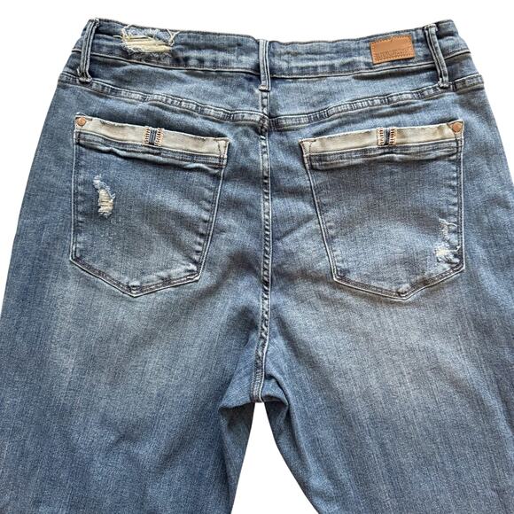 Judy Blue Dad Jeans Women’s 18W Blue high rise Distressed Cabincore Grunge - Picture 13 of 13